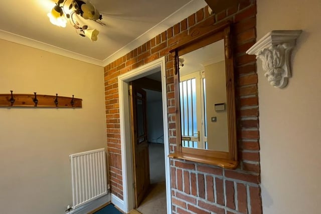 Let's begin our tour of the Riddings property in the entrance lobby, where there is space for hanging coats and doors leading to the reception rooms and kitchen.