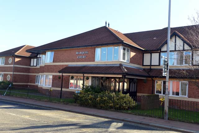 Marquis Court Care Home, New Silksworth, where police issued Covid fines