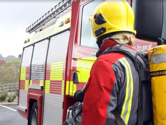 Firefighters are at the scene of a factory fire which has lead to the closure of the A1(M)