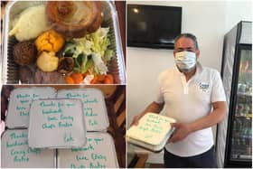 Volunteers at Crazy Chops Bistro delivered free Sunday lunches to Sunderland Royal Hospital