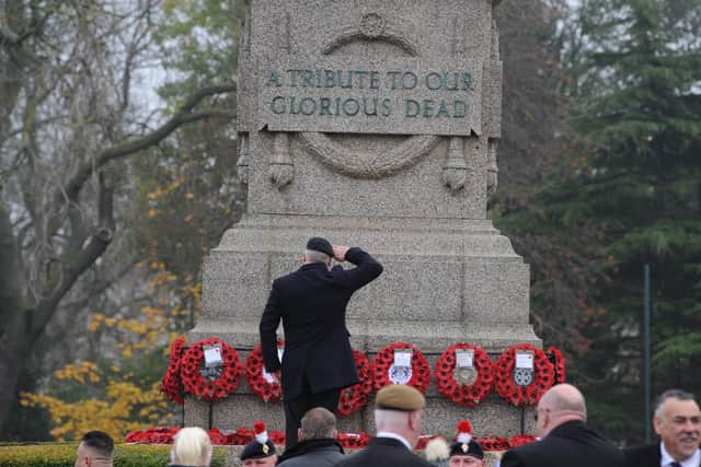 A low-key service was held at Sunderland War Memorial.