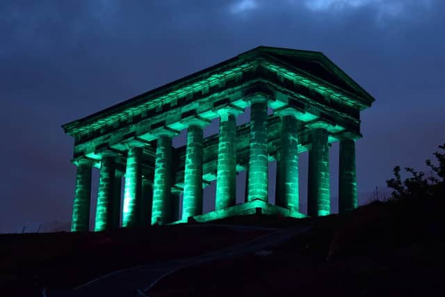 Penshaw Monument shows its colours for carers and key workers.