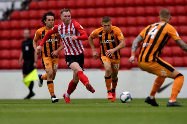 Aiden O'Brien in action for Sunderland against Hull City.