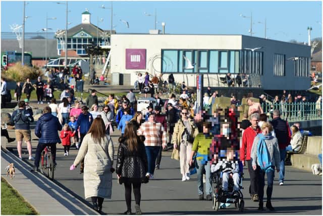 Having a daily walk at Sunderland's seafront on Saturday, February 27. Picture: North News.