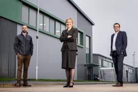Scott Bibby, Managing Director of CoreHaus, Sarah Slaven, interim Managing Director of Business Durham, and Councillor Carl Marshall, Durham County Council’s cabinet member for economic regeneration.