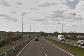 The breakdown has been reported on the southbound carriageway near Easington Services. Image copyright Google Maps.