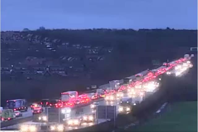 Traffic is building up on the A19 southbound.