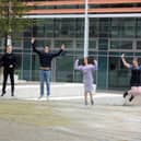 A levels results day at Sunderland College Bede Campus.