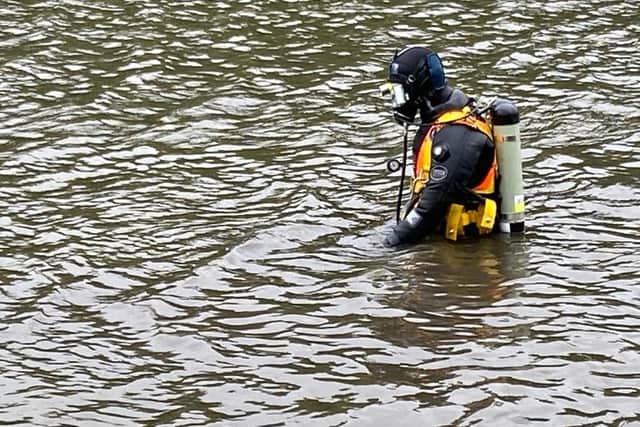 A diver carried out a search of Silksworth Lake.