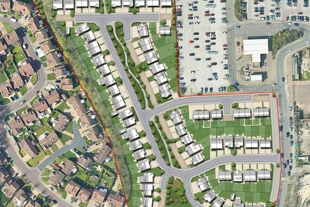 The layout of the new housing estate at Seaburn after planning permission was granted