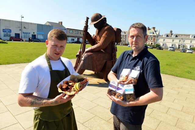 The Lamp Room sous chef Callum Fortune with The Canny Candy Gadgies owner David Richardson are taking part in this year's Seaham Food Festival.