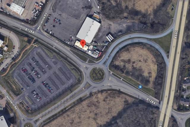 Site for proposed 'roadside services' development and Starbucks drive-thru at Rainton Meadows.  Picture: Google Maps