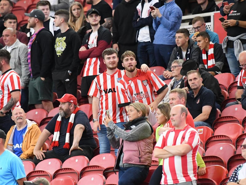 Loud and passionate Sunderland supporters away from home at the Riverside Stadium against Middlesbrough in the Championship earlier this season.