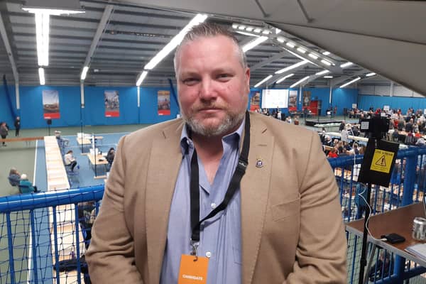 Paul Donaghy at Sunderland City Council local election count May, 2024