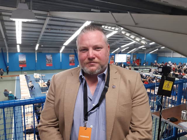 Paul Donaghy at Sunderland City Council local election count May, 2024