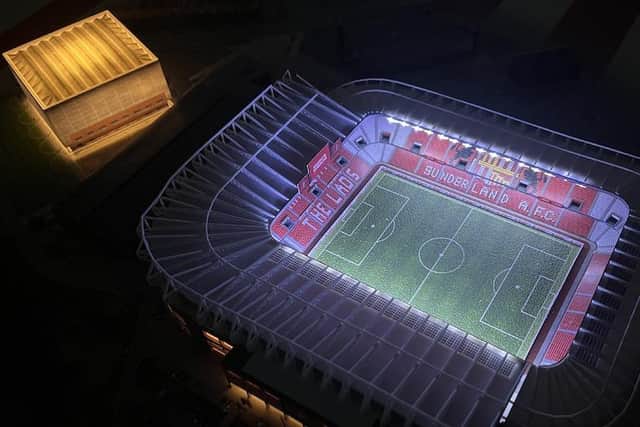 The model has floodlighting too
