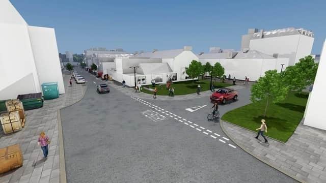 CGI visuals of how the new gyratory scheme and road link will look.