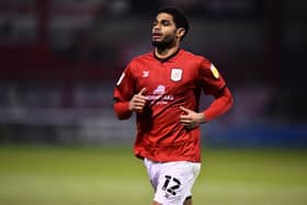 Crewe striker Mikael Mandron is reportedly a target for Wigan Athletic (Photo by Nathan Stirk/Getty Images)