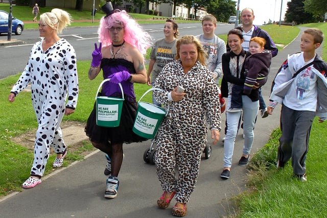 Big-hearted walkers made the trip from the Saxon pub in Hartlepool to the Moorcock in Peterlee to raise cash eight years ago. Remember this?