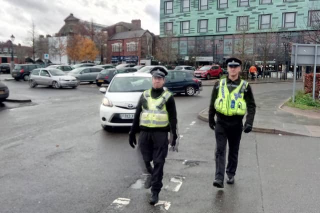 Police on patrol in Doncaster town centre this week