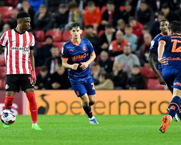 Manchester United loanee Amad in action for Sunderland