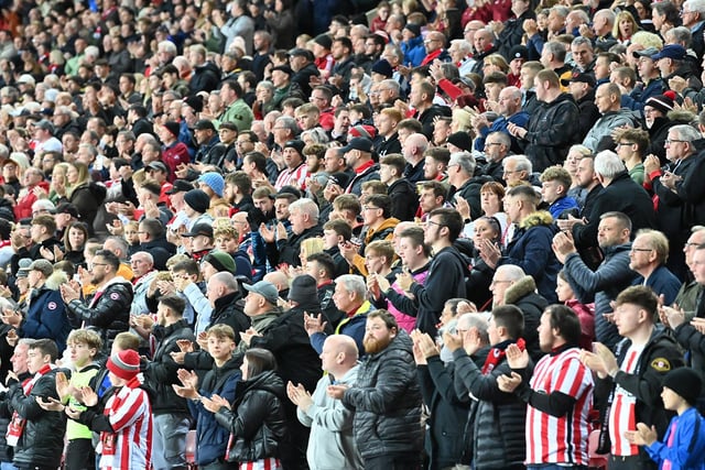 Sunderland fans at the Stadium of Light on Wednesday night