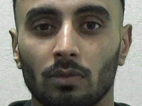 Amir Hussain's girlfriend was so scared of his violent behaviour that she hid in bushes outside her home for three hours one night in a bid to keep away from him.