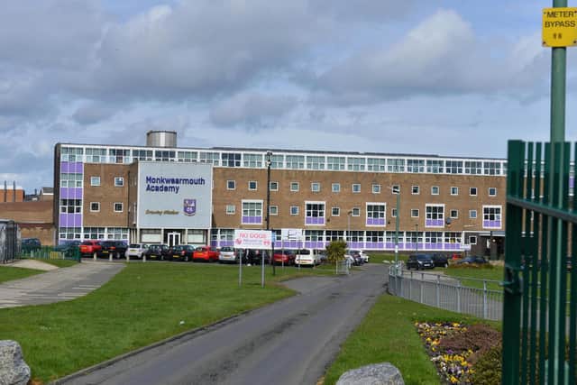The incident happened at Monkwearmouth Academy