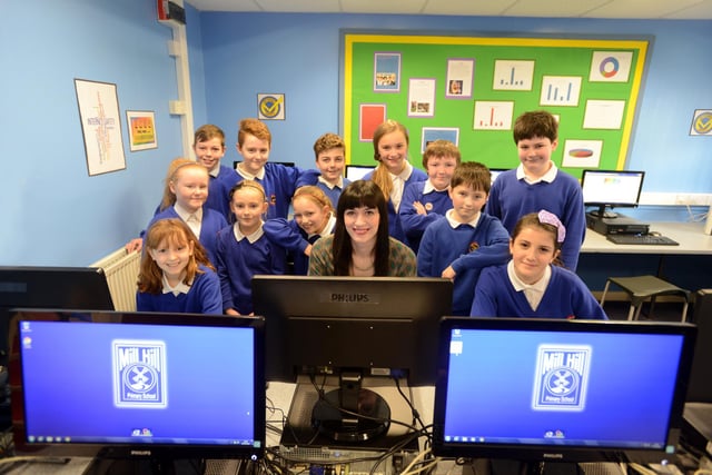 MP Bridget Phillipson joined pupils for the opening of the school's new ICT suite 9 years ago.