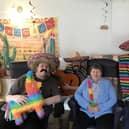 Resident Margaret and team members enjoying the fiesta at Regents View Care Home