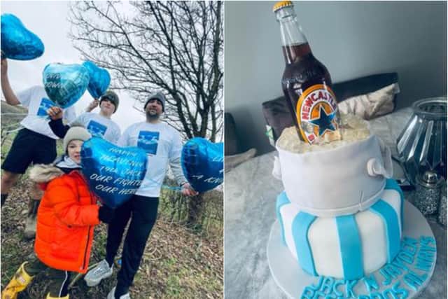 Jack's brothers Jayden, 13 and Jenson, 6 hosted a sponsored walk in honour of their brother who would have turned 19 on Monday.
