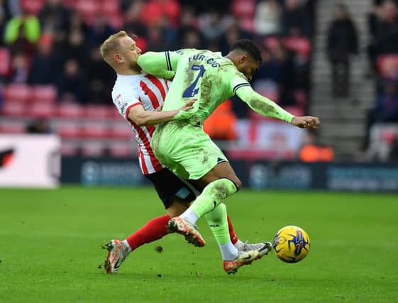 Alex Pritchard playing for Sunderland against West Brom. Photo: Frank Reid.