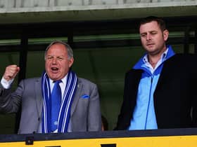 Barry Fry and Peterborough United chairman Darragh MacAnthony