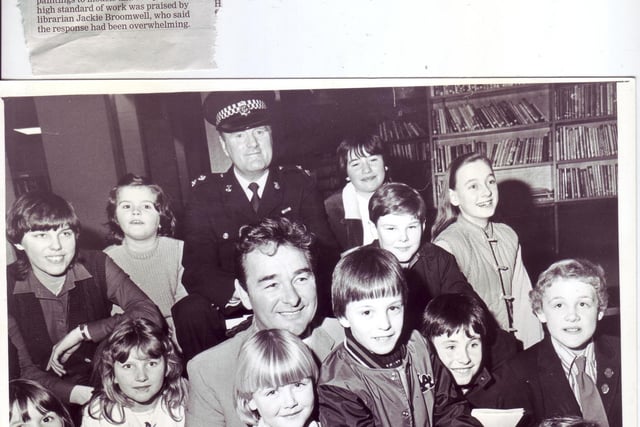 Brian Clough visits Alfreton Library in 1982.