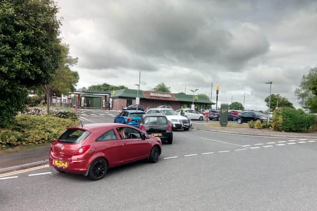 Queues at North Moor Lane even caused delays on Durham Road