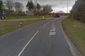 An overturned lorry has caused the closure of the southbound A1 slip road. Photo: Google Maps.