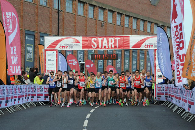 Competitors set off on the Sunderland City Run's 5k.