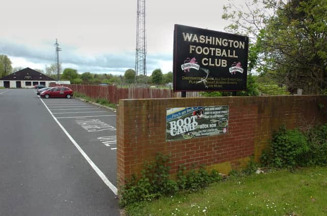 Washington Football Club ground Albany Park, Sout Lane, Concord.
