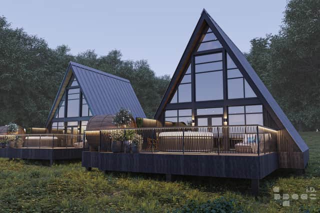 How the new A-frame treehouses will look