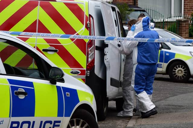 Inquiries continue in Aintree Road, Sunderland, following the death of a man. Picture: North News and Pictures.