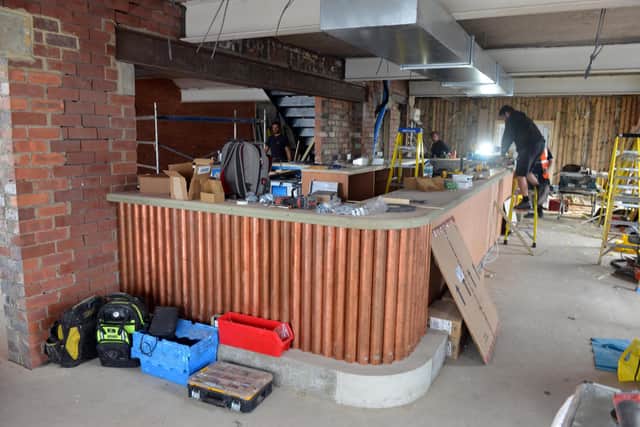 The new bar is fast taking shape