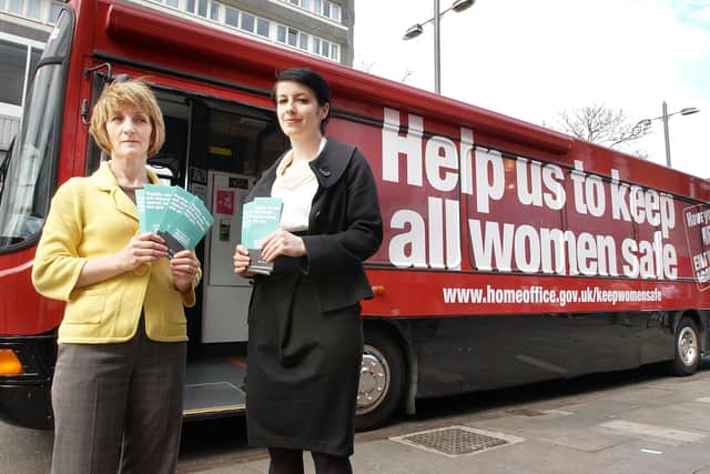 Bridget campaigning with mum Clare