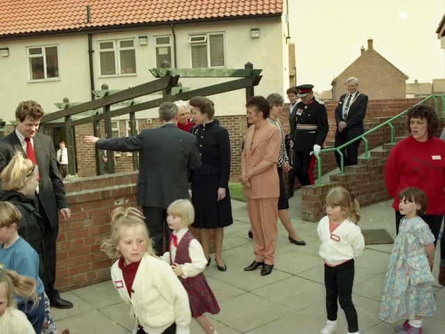The princess gets a guided tour of the area with plenty of locals to keep her company.