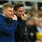 Newcastle United head coach Eddie Howe and Jason Tindall, his assistant.