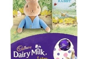 Buying an egg for one of the younger members of the family? Look no further than this clever package which comes with a Peter Rabbit soft toy as well as a tasty milk chocolate egg. (Price: £10, Tesco)