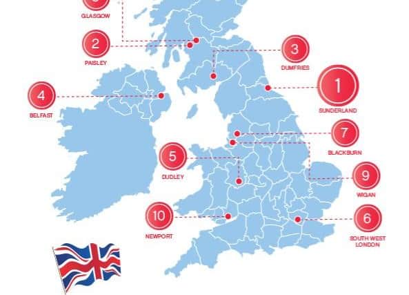The top 10 sexiest places in the UK.