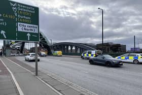 A woman was brought to safety at the incident in the bridge.