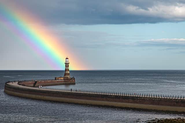 A rainbow out to sea at Roker by Phil Rowden. Happy World Photography Day!
