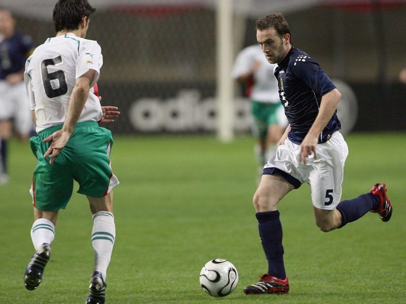 Scored the middle goal of the 5-1 drubbing of Bulgaria. After several stints with Motherwell and rounding off career at QOS and St Johnstone moed into coaching with Alex McLeish's Scotland regime and now a Sky Sports and BBC pundit. (Photo by Koichi Kamoshida/Getty Images)