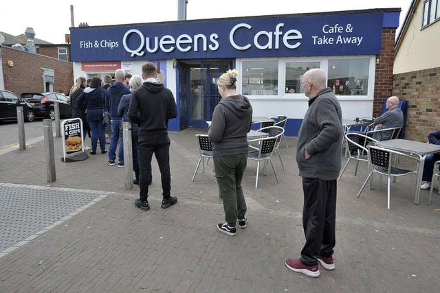 Waiting for fish and chips at Queens Cafe Seaburn. 

Picture by FRANK REID